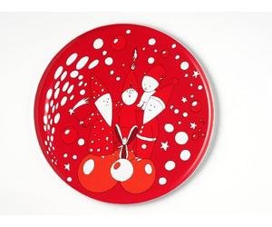 Alessi A di AMJ11 Plat à panettone en grès avec décor