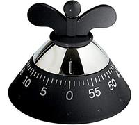 Alessi – Minuteur de cuisine A09 – Résine thermoplastique – Noir H 9 cm Ø 10,5 cm