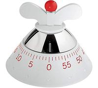 Alessi A09 W Kitchen Timer Minuteur en Résine Thermoplastique, Blanc, Mouvement Mécanique