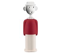 Alessi M AAM23 Alessandro R -Tire-Bouchon Design Zamak Chromé et Résine Thermoplastique Rouge
