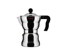 Alessi AAM33/6 - Cafetière Espresso Design, Corps en Aluminium, Poignée et Bouton en Résine Thermoplastique, 6 Tasses, Argenté