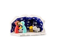 Alessi AGJ01 W Happy Eternity Crèche Design en Porcelain Decorè à La Main avec Figurines de la Sainte Famille, 5 Pièces