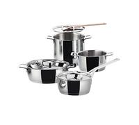 Alessi Ajm100s7 Pots&pans Marmite (Ajm100/20), Faitout (Ajm101/20), Rondin (Ajm102/24), Casserole à Long Manche (Ajm105/16), Couvercle (Ajm200/16), Couvercle (Ajm200/20), Couvercle (Ajm200/24)