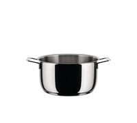 Alessi AJM101/20 Pots&Pans Casserole à frire en Acier Inoxydable, 18/10, Argenté, Ø 320 cl