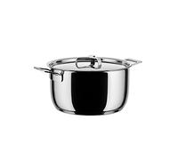 Alessi AJM101/24 Pots&Pans Casserole à frire en Acier Inoxydable, 18/10, Argenté, Ø 550 cl
