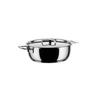 Alessi Ajm102/24 Pots&pans Rondin en Acier Inoxydable 18/10 Brillant, Ø 24 Cm, Argenté