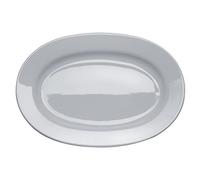 Alessi Ajm28/22 Platebowlcup Plat de Service Ovale en Porcelaine Blanche