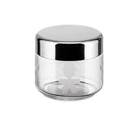 Alessi Akk35 Girotondo Boîte de Cuisine Hermétique en Verre Sérigraphié avec Couvercle en Acier Brillant, 50 Cl