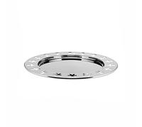 Alessi Akkgt Girotondo Plateau Rond avec Bord Ajouré en Acier Inoxydable 18/10 Brillant