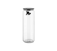 Alessi Amdr04 Gianni a Little Man Holding on Tight Boîte de Cuisine en Verre avec Couvercle en Résine Thermoplastique, Noir, 200 cl