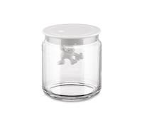 Alessi AMDR04 W Gianni 'A Little Man Holding on Tight' Boîte de Cuisine en Verre avec Couvercle en Résine Thermoplastique, Blanc, 70 cl