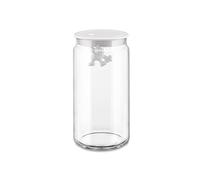 Alessi AMDR06 W Gianni 'A Little Man Holding on Tight' Boîte de Cuisine en Verre avec Couvercle en Résine Thermoplastique, Blanc, 140 cl