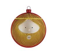 Alessi Amj13 3 Giuseppe Boule de Noël en Verre Soufflé, decorée à la Main, Set de 4 Pièces Multicolore 9,00 x 9,00 x 26,50 cm