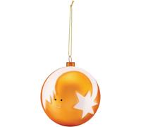 Alessi AMJ13 Boule de Noël Stella Cometa en verre soufflé, décor main blanche, diamètre 9 cm