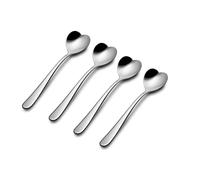 Alessi Cuillères à café Big Love AMMI08/7 – Lot de 4, en forme de cœur, acier inoxydable 18/10