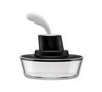 Alessi Asg13 B Ship Shape Récipient en Résine Thermoplastique, Noir avec Spatule en Acier Inoxydable 18/10