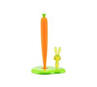Alessi Asg42/h Gr Bunny & Carrot Porte Rouleau de Papier de Cuisine en Résine Thermoplastique, Vert