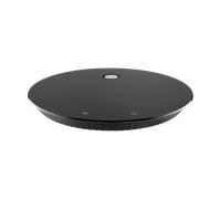 Alessi Balance de cuisine Plissé MDL16 B – Suspendable avec support mural, verre trempé, noir