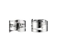 Alessi Barkring BM17S2 - Ensemble de Deux Porte-Serviettes Design avec Décoration d'Inspiration Naturelle, en Acier Inoxydable 18/10