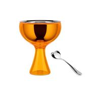 Alessi Big Love AMMI01S O - Set Composé de Une Coupe à Glace en Acier Inoxydable 18/10 et Résine Thermoplastique et Une Cuillère à Glace en Acier Inoxydable 18/10 Brillant, Orange