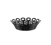 Alessi - BM21/21 B - Design Corbeille Ajourée, en Acier Coloré avec Résine Époxy, Diamètre 22 cm, Noir