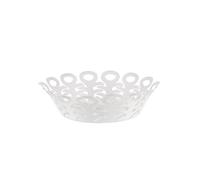 Alessi - BM21/21 W - Design Corbeille Ajourée, en Acier Coloré avec Résine Époxy, Diamètre 22 cm, Blanc
