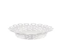 Alessi - BM21/25 W - Centre de Table Design Perforé, en Acier Coloré avec Résine Epoxy, Diamètre 27cm, Blanc