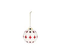 ALESSI Boule de Noël 9cm DELIGHT Blanc/Rouge rouge