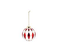 ALESSI Boule de Noël 9cm DELIGHT Blanc/Rouge rouge