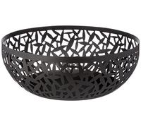 Alessi Cactus - Coupe à Fruits Centre de Table Ajourée, Acier, 29 cm, Noir | Coupe à fruits centre de table, dessinée par Marta Sansoni, colorée à la résine époxy, pour servir les fruits à table