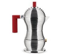 Alessi MDL02/3 R Cafetière Espresso Poignée/Pommeau Fonte d'Aluminium/Polyamide Rouge