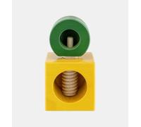 Alessi Twergi ES20 1 - Casse-Noix Design, en Bois de Hêtre, avec Poignée et Corps Colorés, Finition Laquée Brillante, Jaune et Vert