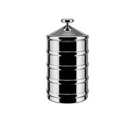 Alessi Boîte de cuisine Kalistò 3 CB03 – Acier inoxydable 18/10, pommeau aluminium, 114 cl, argent