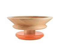 ALESSI CENTRE DE TABLE EN BOIS DE TILLEUL PIED COLORE, ORANGE 100 VALU