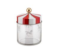 Alessi Circus MW30/75 - Bocal de Conservation des Aliments Design, en Verre Sérigraphié avec Couvercle en Fer Blanc, 75 cl