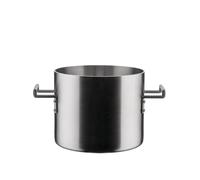 Alessi Convivio DC100/20 - Casserole Design Trilamina, Compatible Induction, en Acier Inoxydable et PVD avec Fond en Acier Magnétique, 20 cm, Finition Satinée
