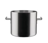 Alessi Convivio DC100/24 - Casserole Design Trilamina, Adaptée à L'induction, en Acier Inoxydable et PVD avec Fond en Acier Agnétique, 24 cm, Finition Satinée