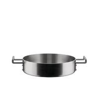Alessi Convivio DC102/24 - Casserole Basse avec Deux Poignées en Trilame Design, Adaptée à L'induction, en Acier Inoxydable et PVD avec Fond en Acier Magnétique, 24 cm, Finition Satinée