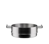 Alessi Convivio DC307 - Panier Vapeur Design, en Acier Inoxydable 18/10 et Poignées en Acier avec Revêtement PVD, Finition Satinée