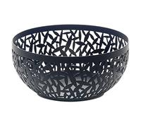 Alessi Corbeille à fruits Cactus MSA04/21 B Design, perforée, en acier, revêtue d'époxy, noire, 21 x 9,5 cm, Noir