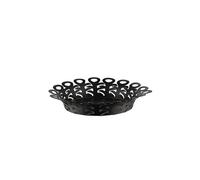 Alessi Corbeille ajourée BM21/25 B – acier coloré (résine époxy), Ø 27 cm, noir