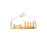 Alessi Crèche de Noël Bark BM09 GD 23 cm Acier inoxydable 18/10 Doré