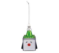 Alessi Cubik Penguin GJ02 5 - Décoration de Noël de Design Vintage, Représentant un Pingouin, en Verre Soufflé Décoré à la Main, Multicolore