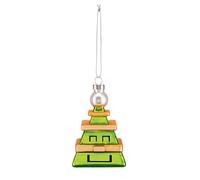 Alessi Cubik Tree GJ02 4 - Décoration de Noël de Design Vintage, Représentant un Arbre de Noël, en Verre Soufflé Décoré à la Main, Vert Émeraude