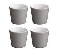 Alessi - DC03/76 DG - Tonale - Petite Tasse en Céramique Stoneware - Dark Grey - Set de 4 Pièces