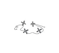 Alessi – Dessous de plat Tripod GCH01 – Zamak chromé argent – 60 x 3,2 x 3,2 cm