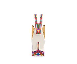 Alessi Donkey ESA05 5 - Figurine d'Âne pour Crèche en Porcelaine avec Décalcomanies Appliquées à la Main et Détails en Or 24 Carats, Multicolore