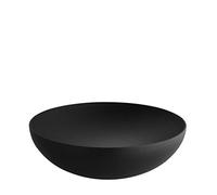 Alessi Double DUL02/25BT - Bol Design à Double Paroi en Acier Coloré à La Résine Au Époxyde, Noir Avec Décoration en Relief