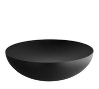 Alessi Double DUL02/32BT - Bol à Double Paroi en Acier Coloré à La Résine Au Époxyde, Noir Avec Décoration en Relief, 10 x 34 x 33