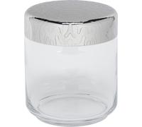 Alessi Mw21/75 Dressed Pot Hermétique en Verre, Couvercle en Acier Inoxydable 18/10 Brillant avec Décoration en Relief, Silver